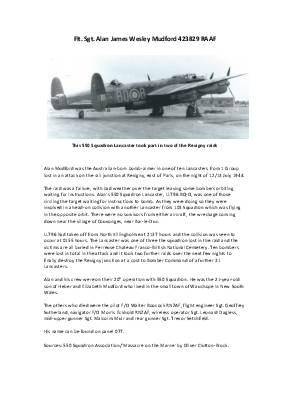 A preview of a PDF biography for Mudford, Alan James Wesley